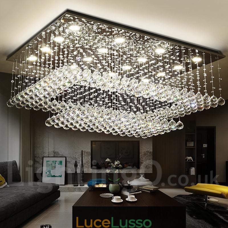 Lampadario moderno in cristallo per soffitto, lampadario per interni, lampade e apparecchi di illuminazione