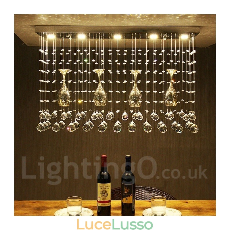 Lampadario moderno a sospensione in cristallo da soffitto a 5 luci, lampadario per interni, lampade di illuminazione
