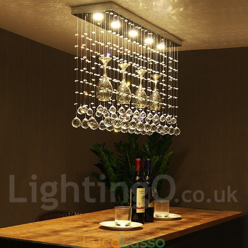Lampadario moderno a sospensione in cristallo da soffitto a 5 luci, lampadario per interni, lampade di illuminazione