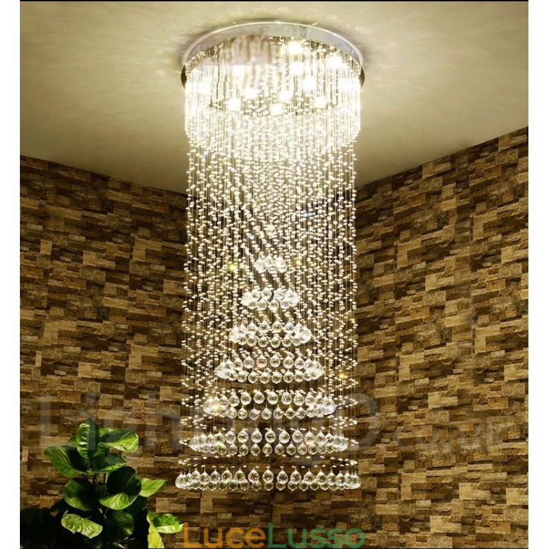 Lampadario moderno in cristallo per soffitto, lampadario per interni, lampade e apparecchi di illuminazione