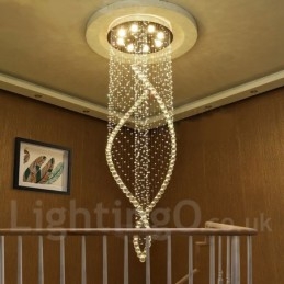 Lampadario a sospensione moderno in cristallo extra large per interni, lampade e apparecchi di illuminazione