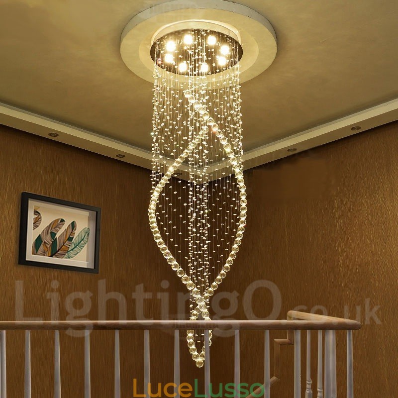 Lampadario a sospensione moderno in cristallo extra large per interni, lampade e apparecchi di illuminazione
