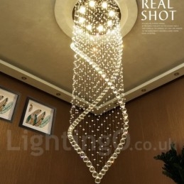 Lampadario a sospensione moderno in cristallo extra large per interni, lampade e apparecchi di illuminazione