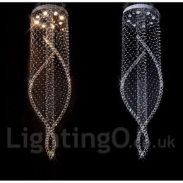 Lampadario a sospensione moderno in cristallo extra large per interni, lampade e apparecchi di illuminazione