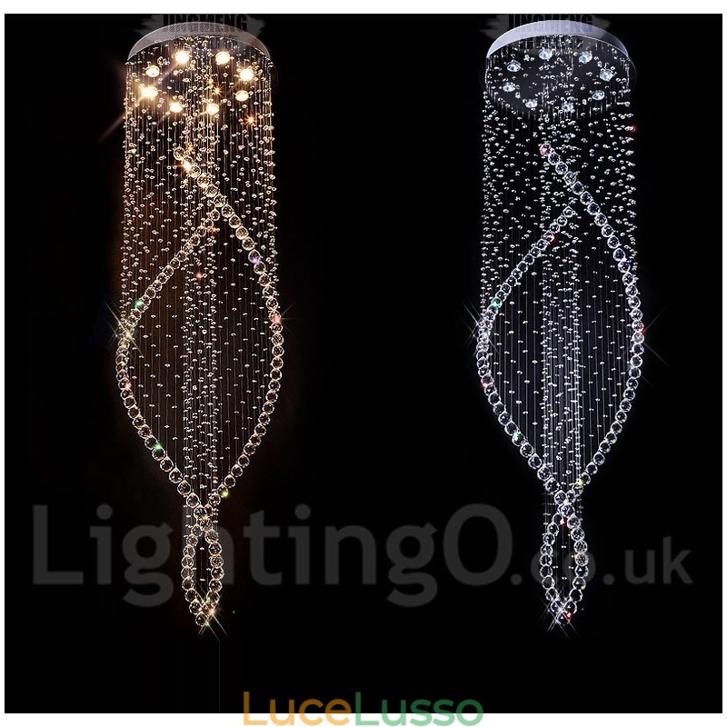 Lampadario a sospensione moderno in cristallo extra large per interni, lampade e apparecchi di illuminazione