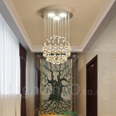Lampadario moderno a sospensione in cristallo a 3 luci, lampadario per interni, lampade e apparecchi di illuminazione Lampadario moderno a sospensione in cristallo a 3 luci, lampadario per interni, lampade e apparecchi di illuminazione