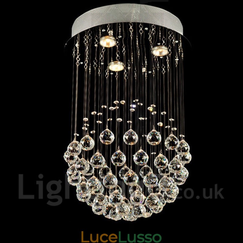 Lampadario moderno a sospensione in cristallo a 3 luci, lampadario per interni, lampade e apparecchi di illuminazione