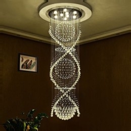 Lampadario moderno in cristallo da soffitto, lunghezza extra 5 metri, lampadario per interni, lampade e apparecchi di illuminazione
