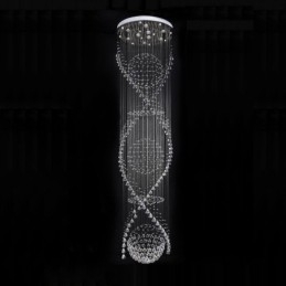 Lampadario moderno in cristallo da soffitto, lunghezza extra 5 metri, lampadario per interni, lampade e apparecchi di illuminazione