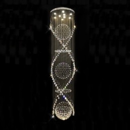 Lampadario moderno in cristallo da soffitto, lunghezza extra 5 metri, lampadario per interni, lampade e apparecchi di illuminazione