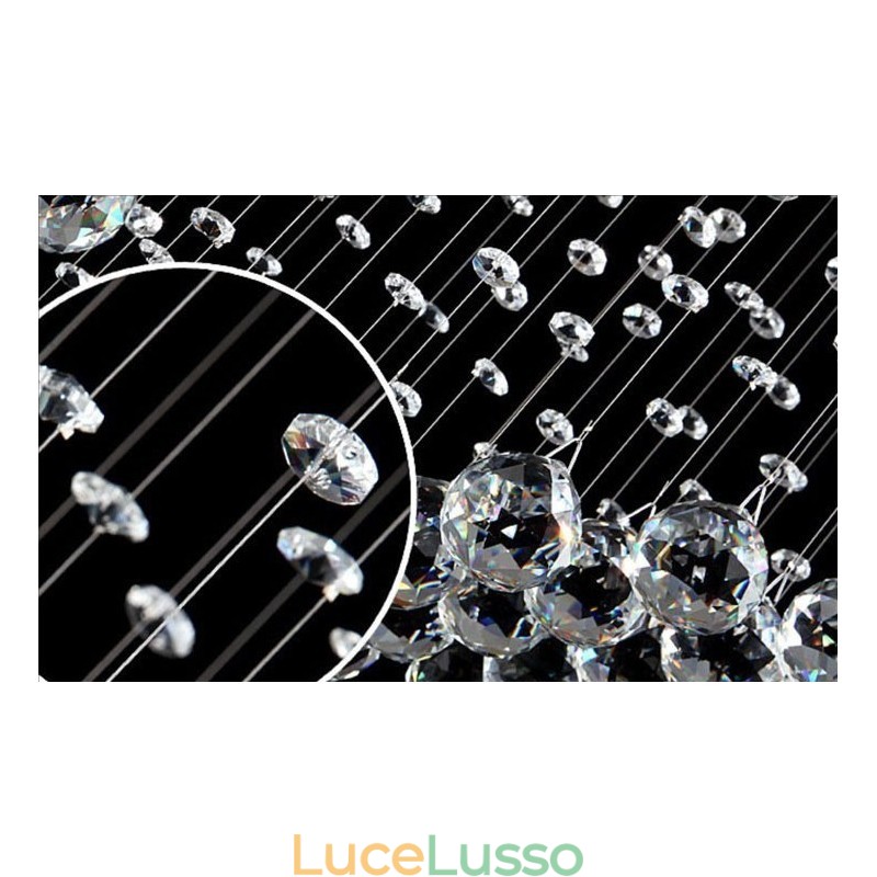 Lampadario moderno in cristallo da soffitto, lunghezza extra 5 metri, lampadario per interni, lampade e apparecchi di illuminazione