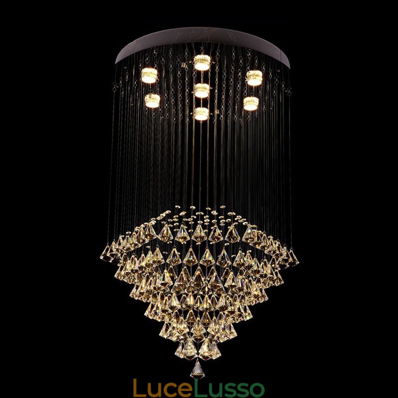 7 luci moderno cristallo soffitto lampadario lampadario interno illuminazione lampade infissi