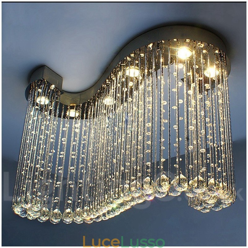 6 luci moderno cristallo soffitto lampadario lampadario illuminazione lampade da interno