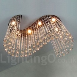 6 luci moderno cristallo soffitto lampadario lampadario illuminazione lampade da interno