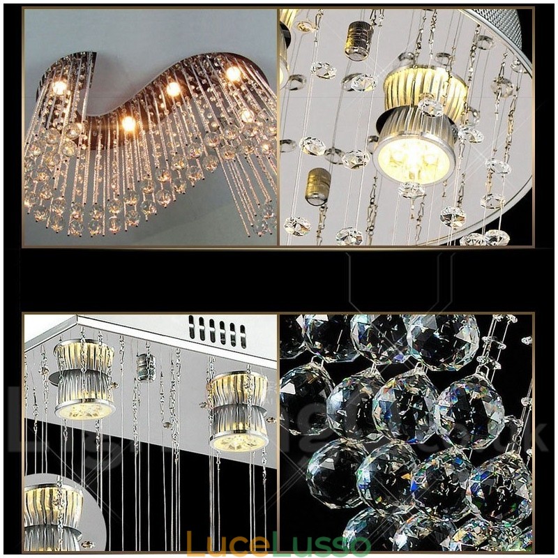 6 luci moderno cristallo soffitto lampadario lampadario illuminazione lampade da interno