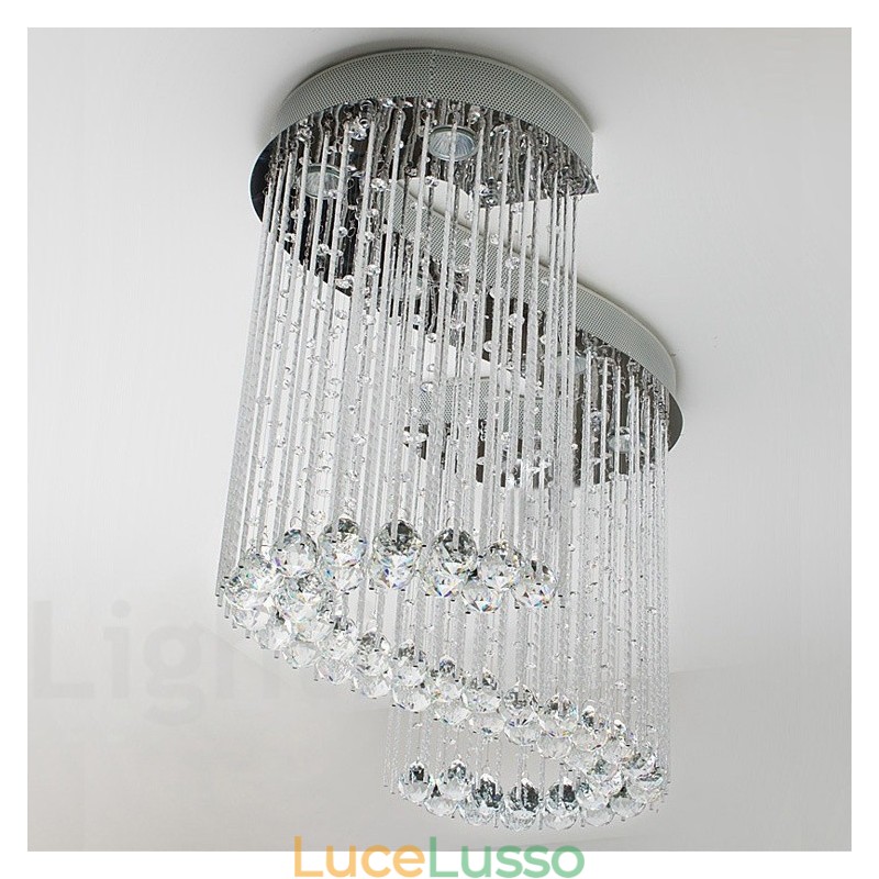 6 luci moderno cristallo soffitto lampadario lampadario illuminazione lampade da interno