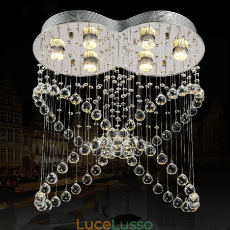 6 luci moderno cristallo soffitto lampadario lampadario illuminazione interna lampade infissi 6 luci moderno cristallo soffitto lampadario lampadario illuminazione interna lampade infissi