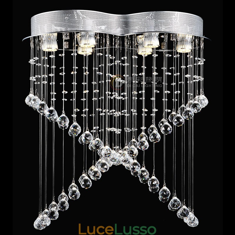 6 luci moderno cristallo soffitto lampadario lampadario illuminazione interna lampade infissi
