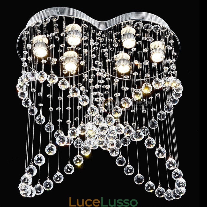 6 luci moderno cristallo soffitto lampadario lampadario illuminazione interna lampade infissi