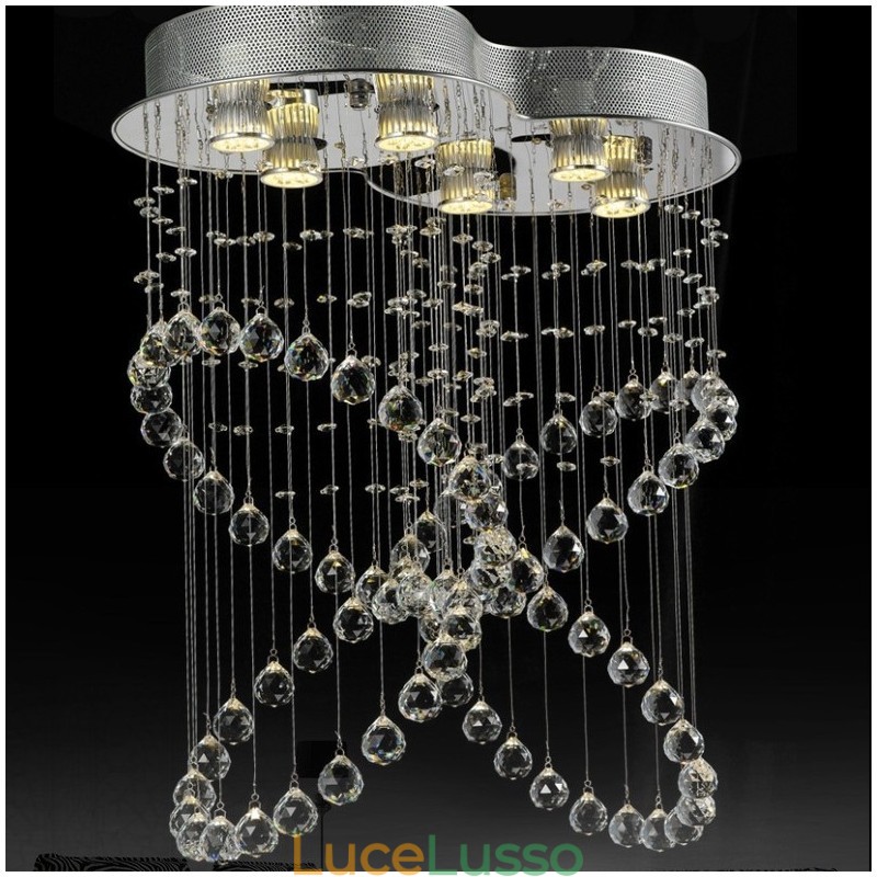 6 luci moderno cristallo soffitto lampadario lampadario illuminazione interna lampade infissi