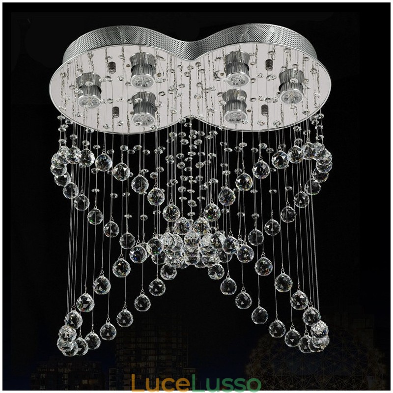 6 luci moderno cristallo soffitto lampadario lampadario illuminazione interna lampade infissi