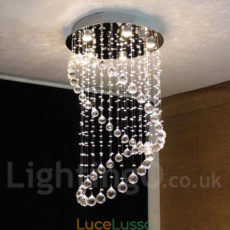 5 luci moderno cristallo soffitto lampadario lampadario illuminazione lampade da interno