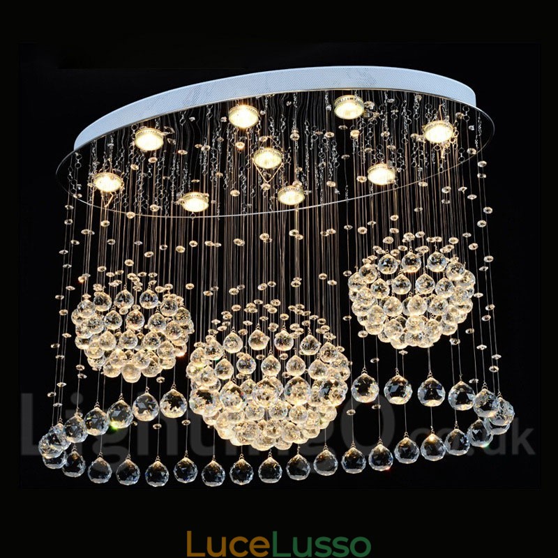 Lampadario moderno a sospensione in cristallo da soffitto a 9 luci, lampade e apparecchi di illuminazione per interni