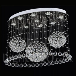 Lampadario moderno a sospensione in cristallo da soffitto a 9 luci, lampade e apparecchi di illuminazione per interni