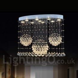 Lampadario moderno a sospensione in cristallo da soffitto a 9 luci, lampade e apparecchi di illuminazione per interni