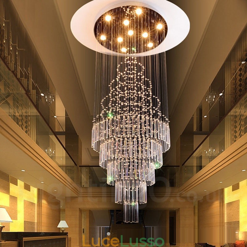 10 luci moderne lampadario a sospensione in cristallo lampadario per interni lampade e apparecchi di illuminazione
