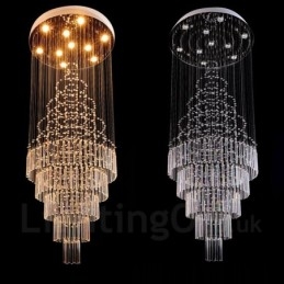 10 luci moderne lampadario a sospensione in cristallo lampadario per interni lampade e apparecchi di illuminazione