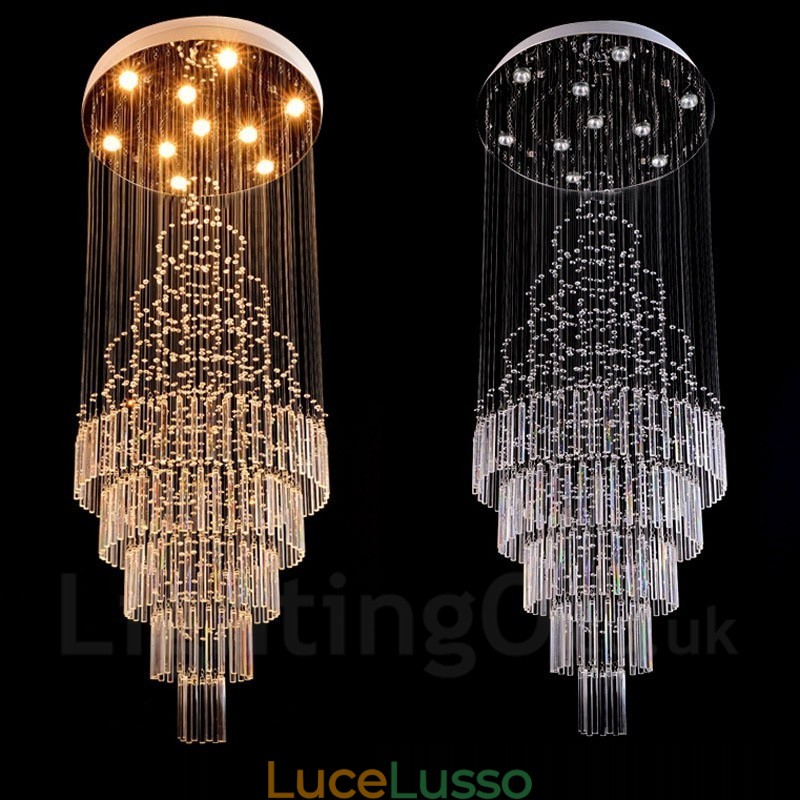 10 luci moderne lampadario a sospensione in cristallo lampadario per interni lampade e apparecchi di illuminazione