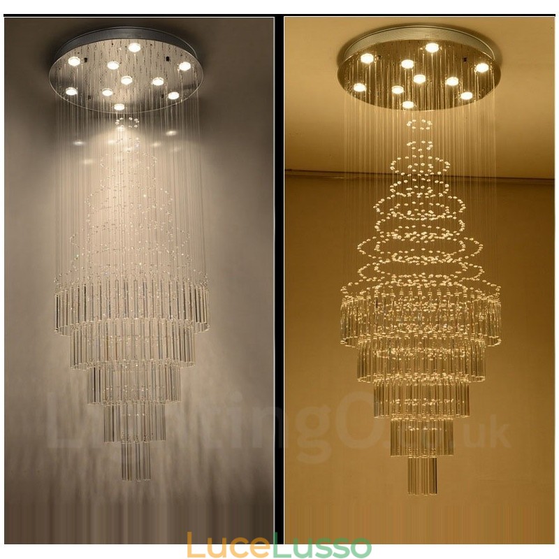 10 luci moderne lampadario a sospensione in cristallo lampadario per interni lampade e apparecchi di illuminazione