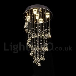 5 luci moderno cristallo soffitto lampadario lampadario illuminazione lampade da interno