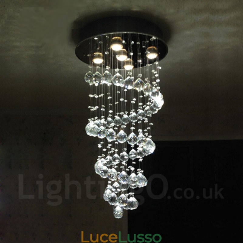 5 luci moderno cristallo soffitto lampadario lampadario illuminazione lampade da interno