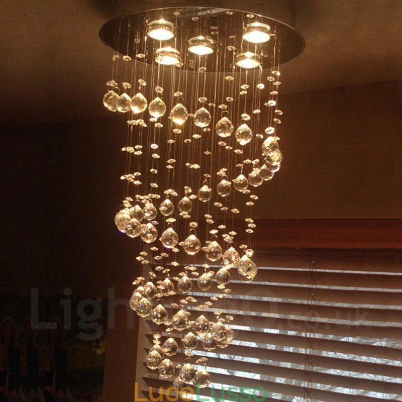 5 luci moderno cristallo soffitto lampadario lampadario illuminazione lampade da interno