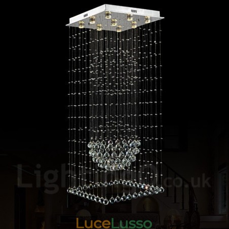 Lampadario moderno a sospensione in cristallo da soffitto a 9 luci, lampadario per interni, lampade e apparecchi di illuminazione Lampadario moderno a sospensione in cristallo da soffitto a 9 luci, lampadario per interni, lampade e apparecchi di illuminazione