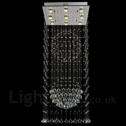 Lampadario moderno a sospensione in cristallo da soffitto a 9 luci, lampadario per interni, lampade e apparecchi di illuminazione