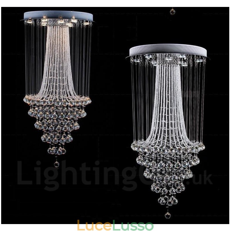 Lampadario moderno a sospensione in cristallo da soffitto a 9 luci, lampadario per interni, lampade e apparecchi di illuminazione