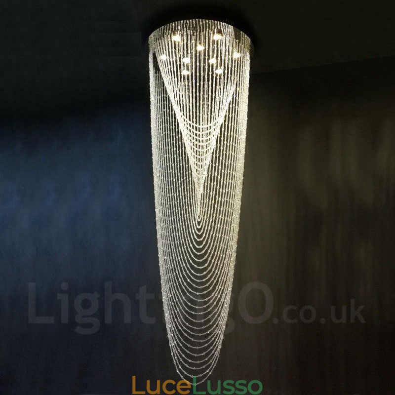 Lampadario moderno a sospensione in cristallo da soffitto a 9 luci, lampadario per interni, lampade e apparecchi di illuminazione