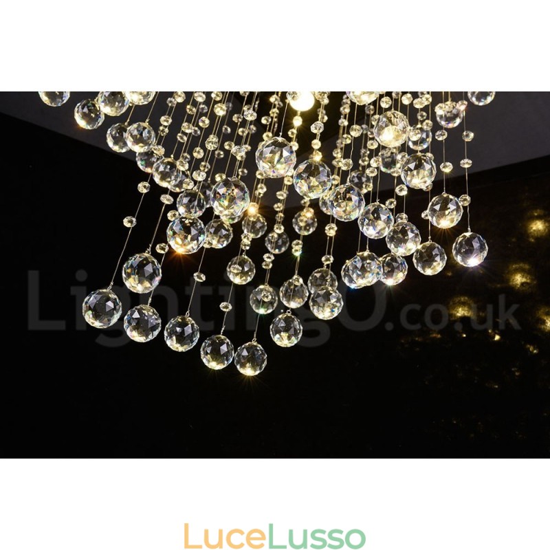 Lampadario moderno a sospensione in cristallo a 4 luci, lampadario per interni, lampade e apparecchi di illuminazione