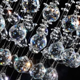 Lampadario moderno a sospensione in cristallo a 4 luci, lampadario per interni, lampade e apparecchi di illuminazione