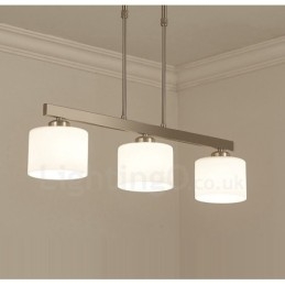 Lampadario a sospensione moderno cromato a 3 luci per interni, lampade a sospensione per la casa, con paralumi in vetro