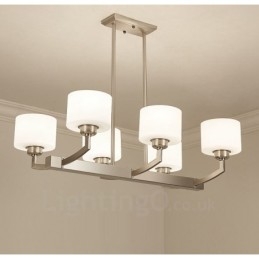 Lampadario a sospensione moderno cromato a 6 luci, lampadario per interni, lampade a sospensione per la casa, con paralumi in vetro