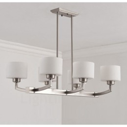 Lampadario a sospensione moderno cromato a 6 luci, lampadario per interni, lampade a sospensione per la casa, con paralumi in vetro