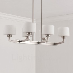Lampadario a sospensione moderno cromato a 6 luci, lampadario per interni, lampade a sospensione per la casa, con paralumi in vetro