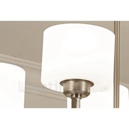 Lampadario a sospensione moderno cromato a 6 luci, lampadario per interni, lampade a sospensione per la casa, con paralumi in vetro