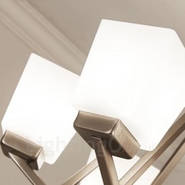 Lampadario a sospensione cromato a 6 luci, lampadario moderno per interni, lampade a sospensione per la casa, con paralumi in vetro