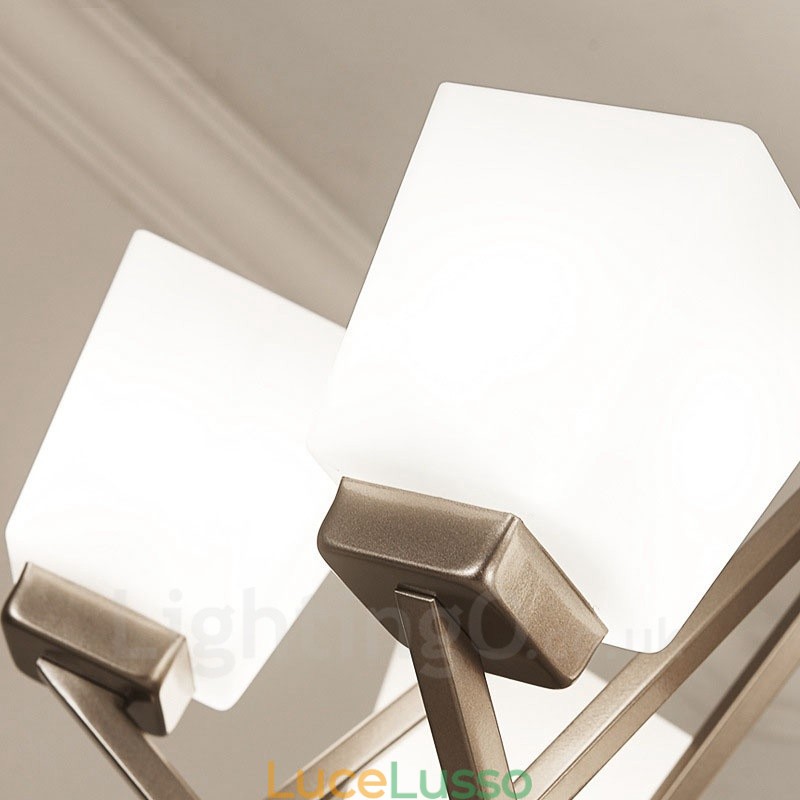 Lampadario a sospensione cromato a 6 luci, lampadario moderno per interni, lampade a sospensione per la casa, con paralumi in vetro