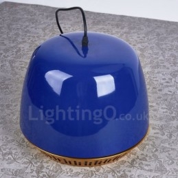 Lampada a sospensione moderna contemporanea a 1 luce con paralume nero bianco rosso blu